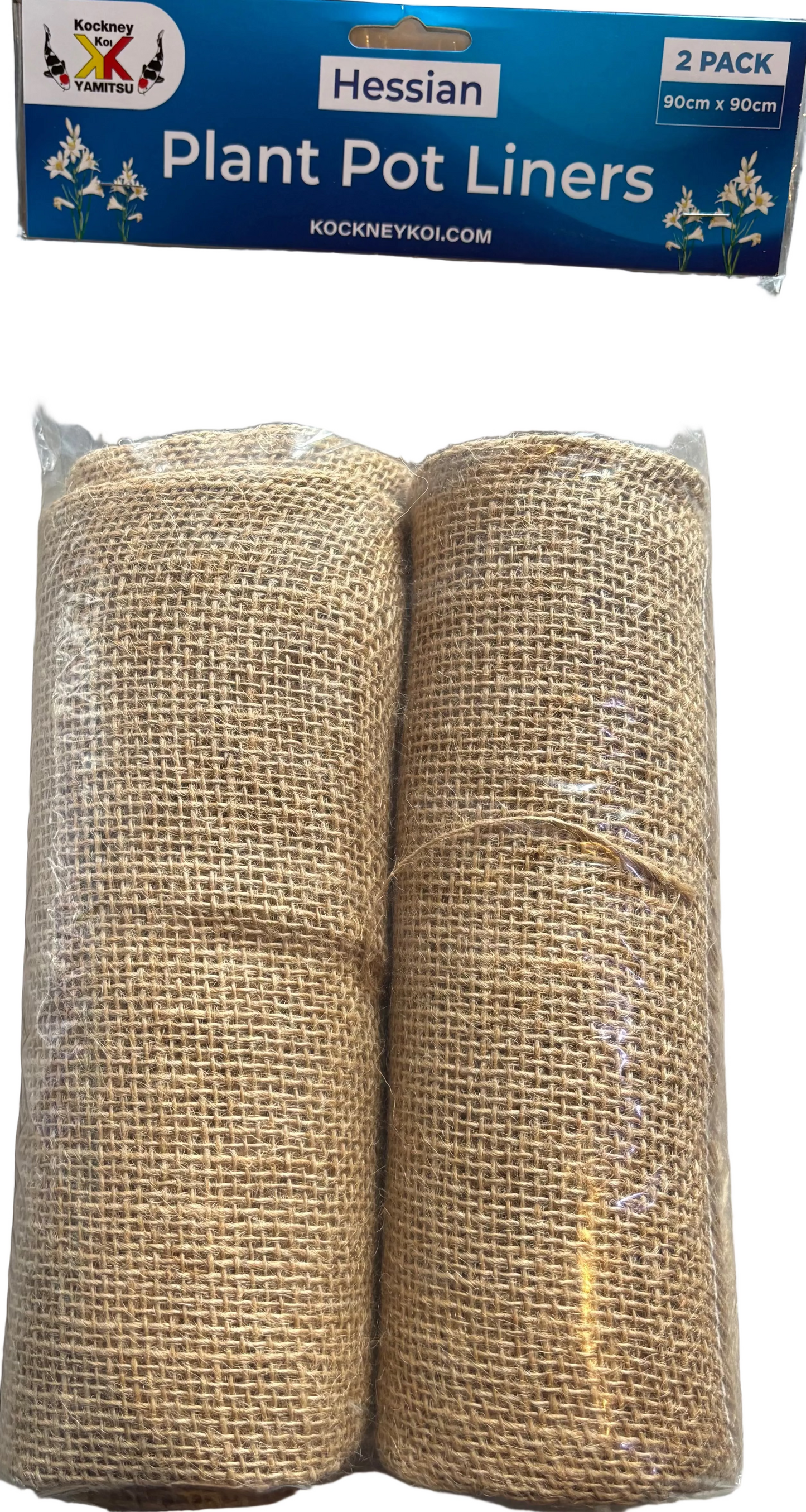 Kockney Koi Hessian Plant Pot Liners 90cm x 90 cm 2 pack