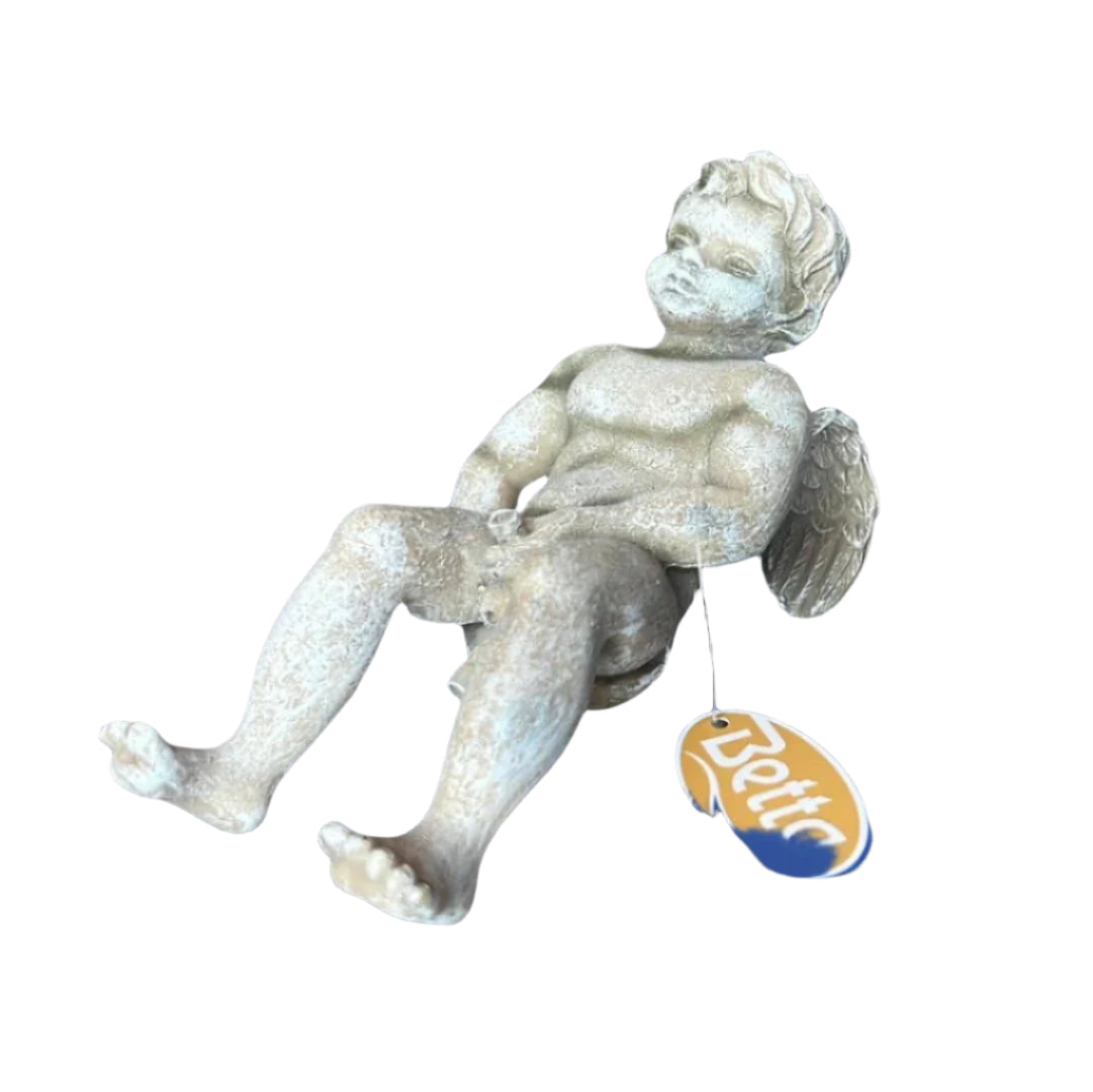 betta resting cherub ornament