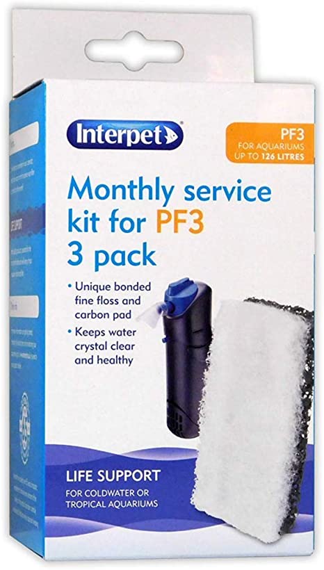 Interpet PF Mini/PF1/PF2/PF3/PF4 Monthly Service Kit- 3 Pack