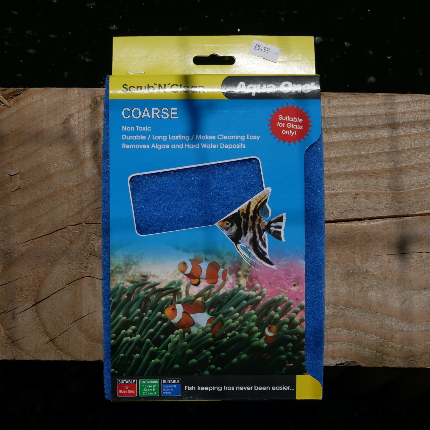 Aqua One Course Scrub and Clean Cleaning Sponge- Coarse- Large