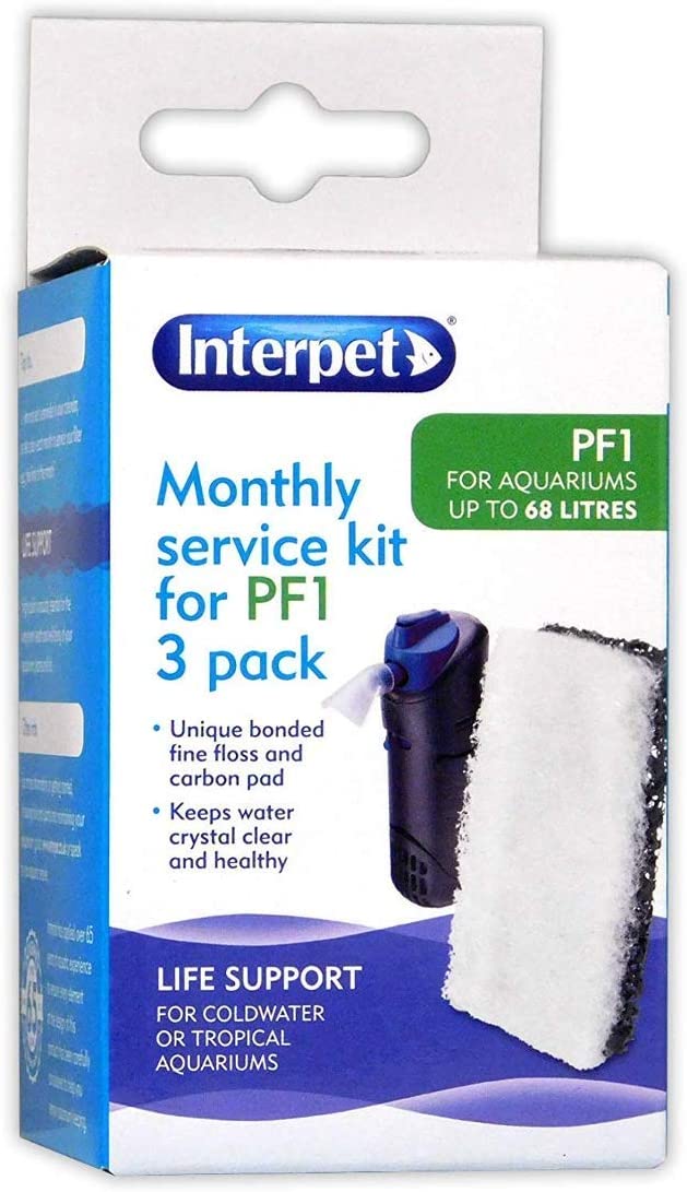 Interpet PF Mini/PF1/PF2/PF3/PF4 Monthly Service Kit- 3 Pack