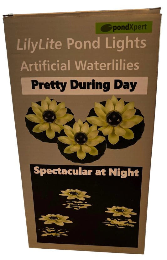 PondXpert Lilylite Triple Pack Floating Water Lillies