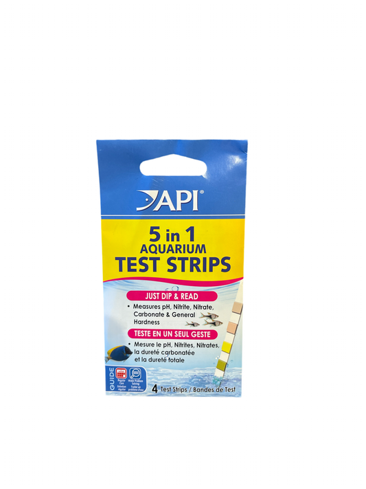 API Aquarium Test Strips 5 in 1 Test Strips   (4 Test Strips)