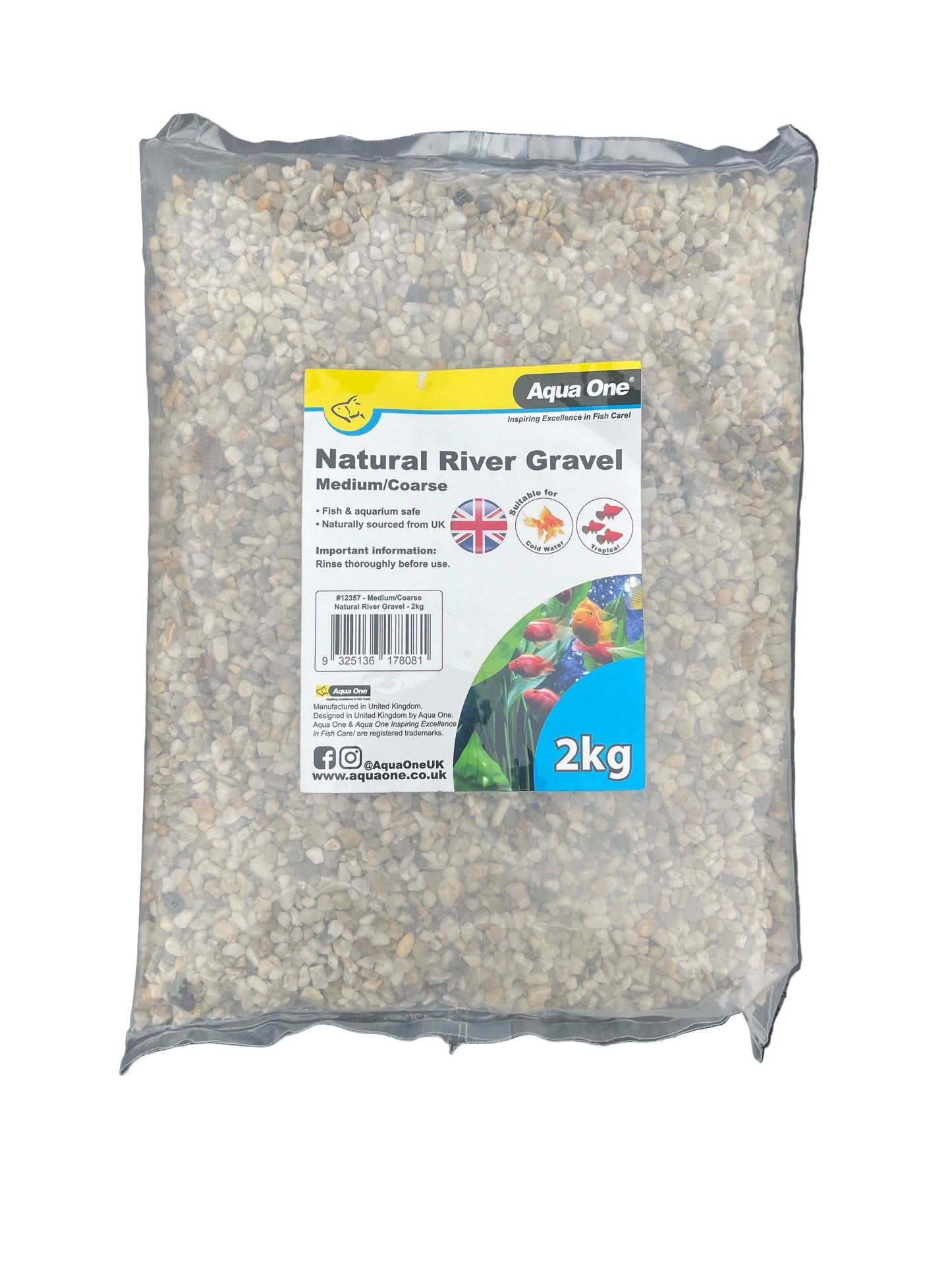 Aqua One Natural River Gravel Medium Coarse