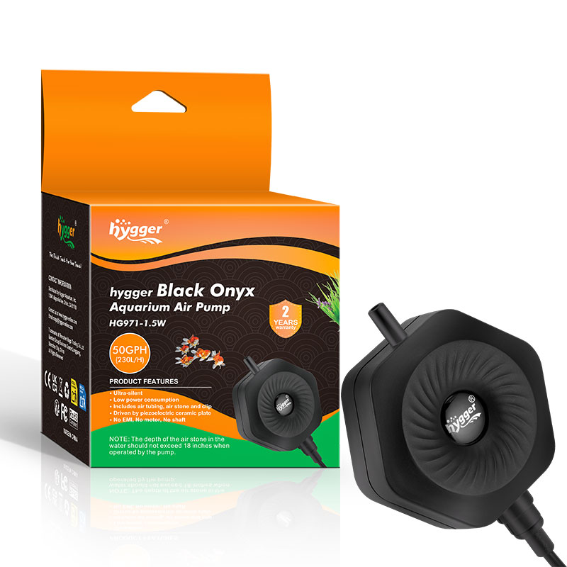 hygger Black Onyx Aquarium Air Pump