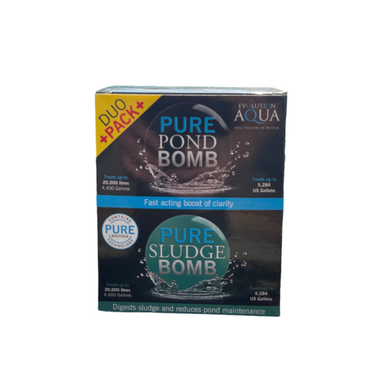 evolution aqua pond bomb and sludge bomb front view