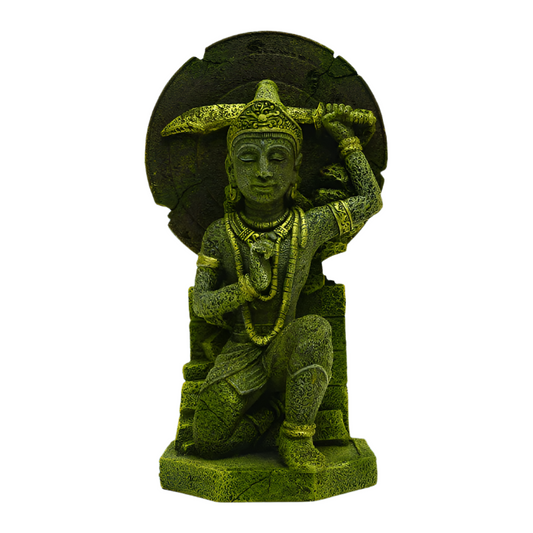 rosewood warrior buddha aquarium ornament