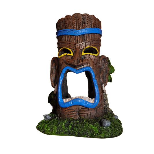 tiki head aquarium ornament