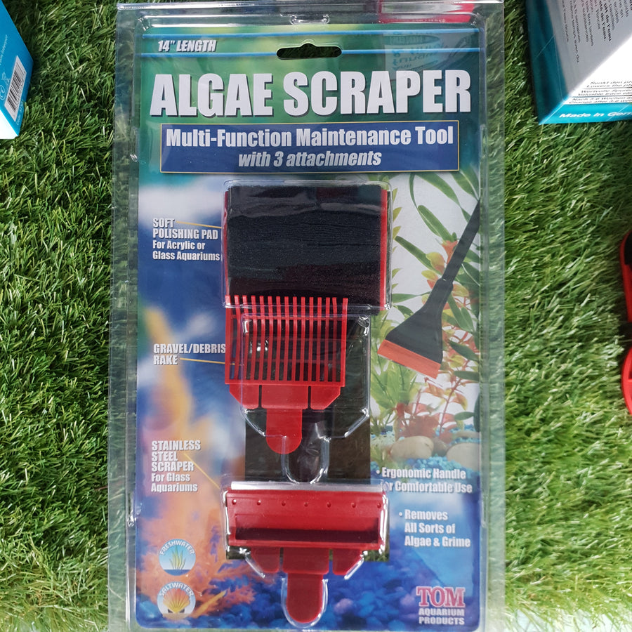 Tom Aquarium Products- Multifunctional  Algae Scraper