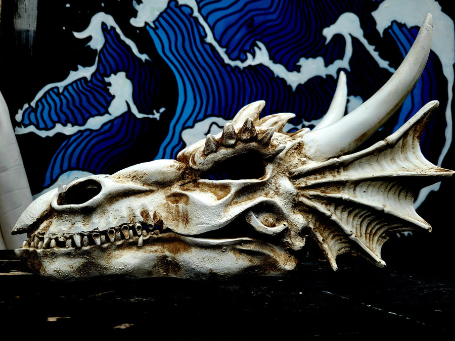 Gigan Aqua Dragon Skull Ornament