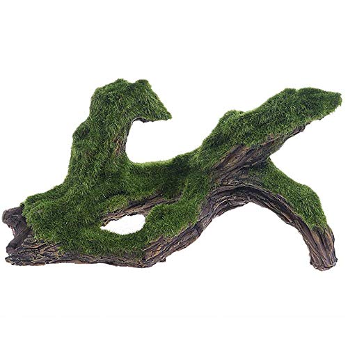 Betta Artificial Moss Covered Log Ornament
