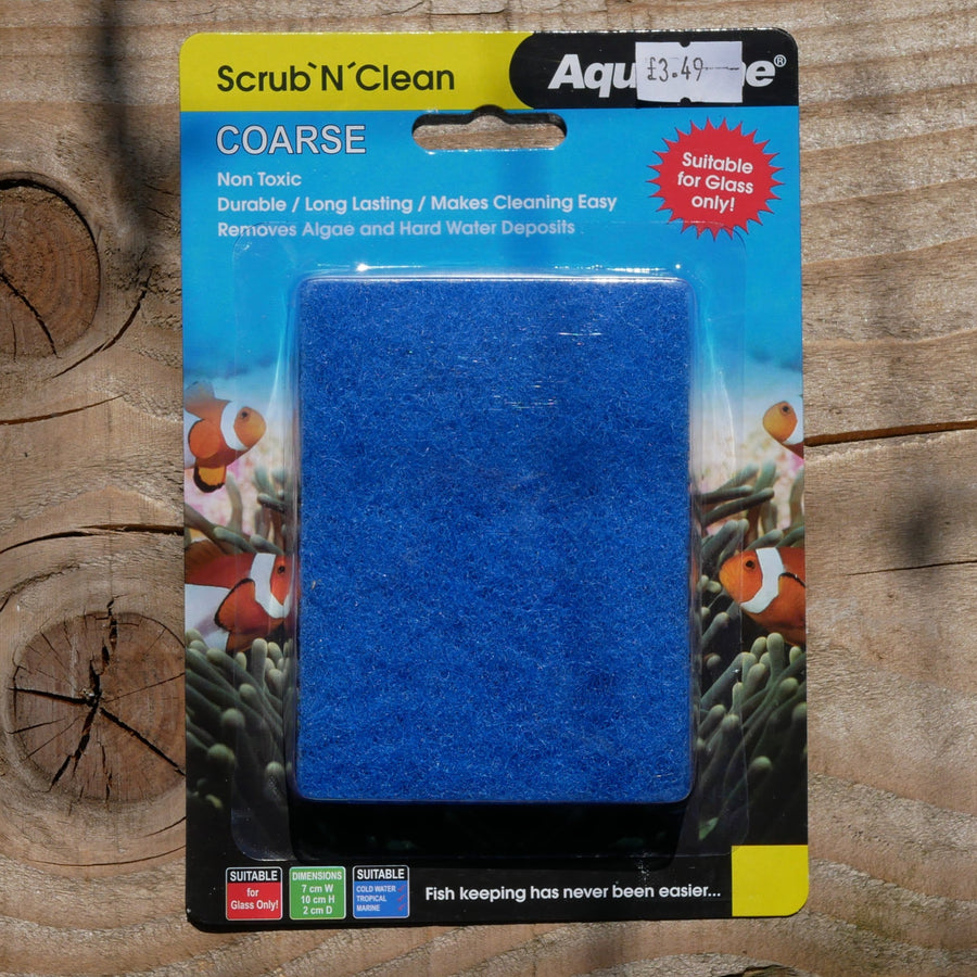 Aqua One Course Scrub and Clean Cleaning Sponge- Coarse
