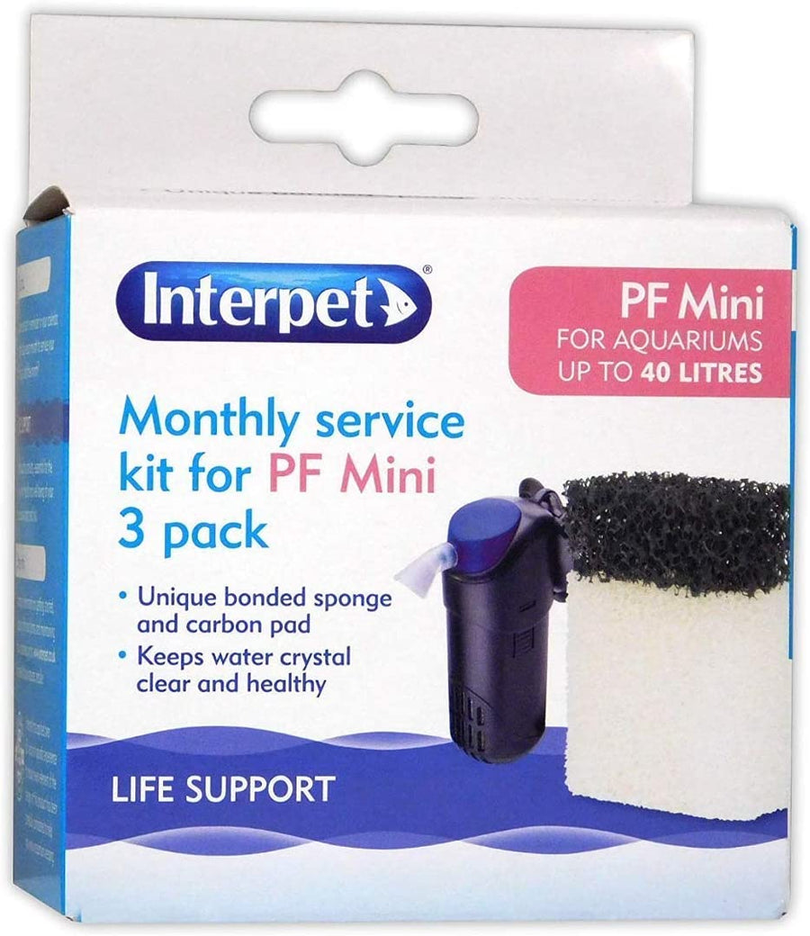 Interpet PF Mini/PF1/PF2/PF3/PF4 Monthly Service Kit- 3 Pack