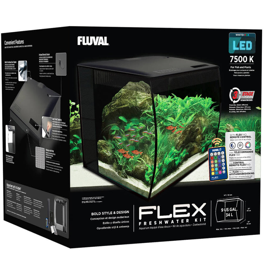 Fluval Flex Black 34L Aquarium Kit